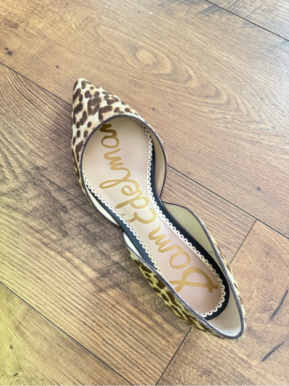 Sam Edelman Rodney Leopard Print Pointed Toe Flat - Women's
